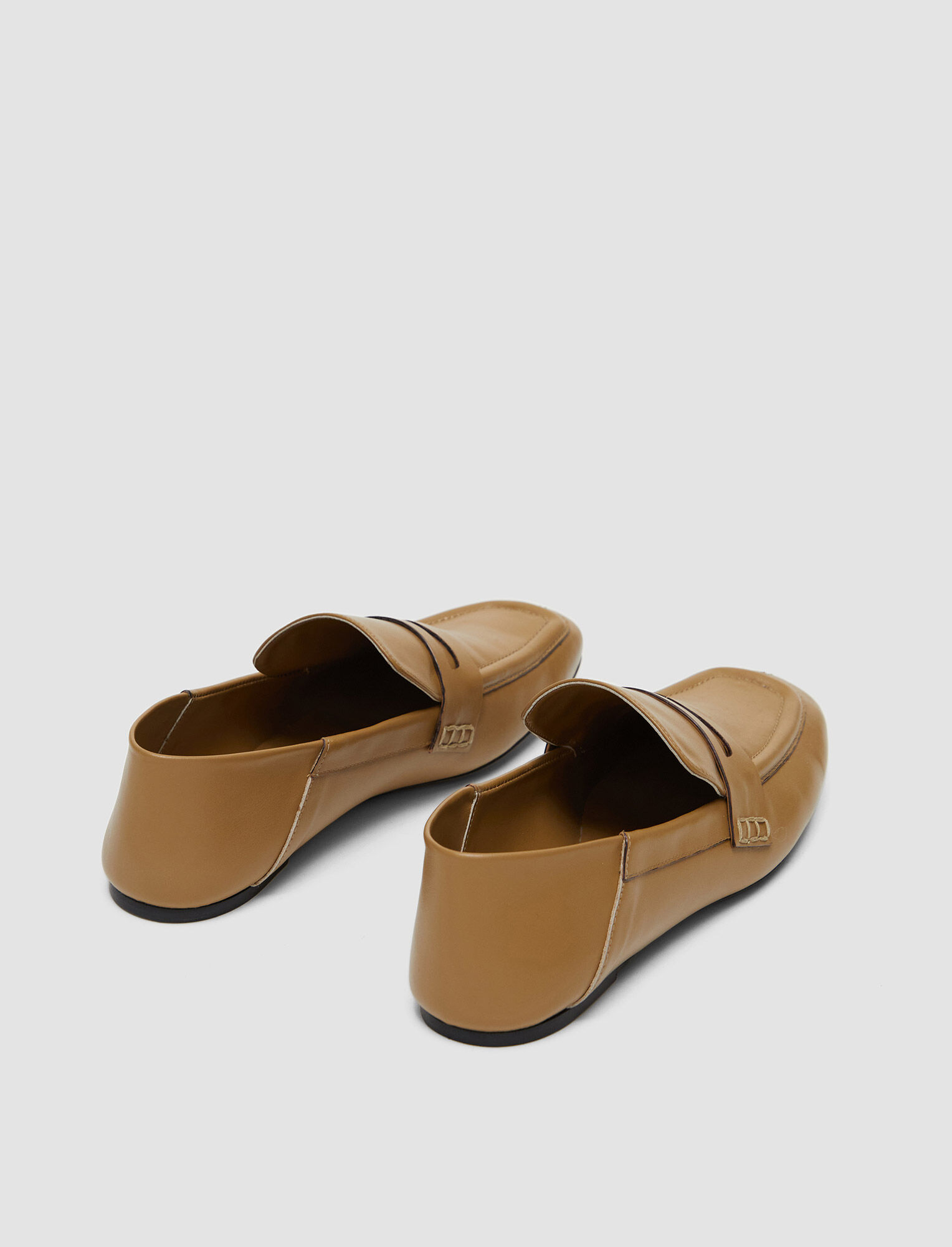 Leather Loafers in Beige | JOSEPH US
